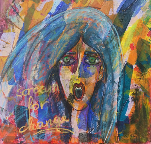 scream for change, 60x60, 2016